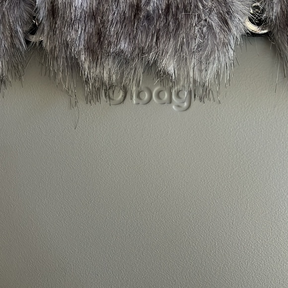 O Bag Gray with faux fur trim - Picture 2 of 6